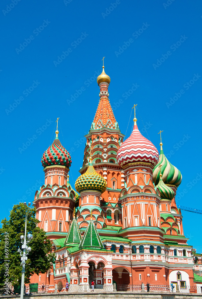 St. Basil's Cathedral on Red square, Moscow, Russia