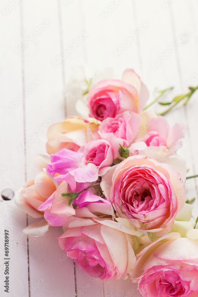 Postcard with fresh flowers and empty place for your text. Postcard with fresh flowers and empty place for your text.