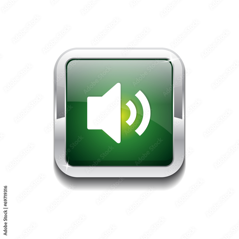 Voulme Rounded Rectangular Green Vector Web Button Icon Voulme Rounded Rectangular Green Vector Web Button Icon