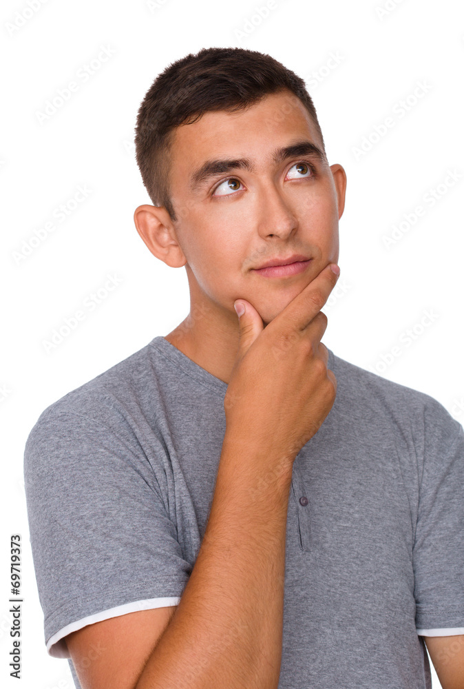 Portrait of a happy man, isolated over white Portrait of a happy man, isolated over white