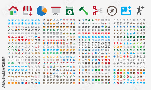 800 Premium Icons. Round corners. Flat colors. Pixel Perfect.