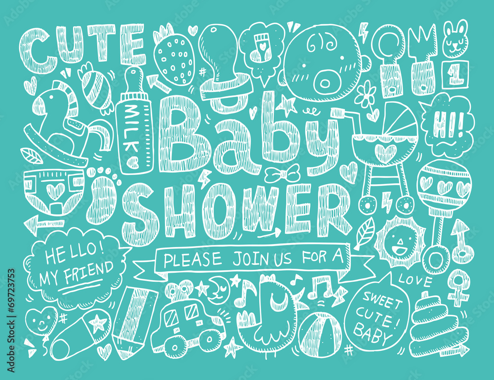 doodle baby background