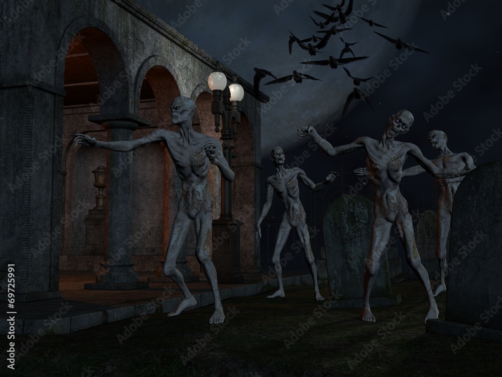 Halloween Background with creature