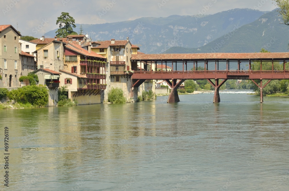 Alpini  bridge in Bassano del Grapa, italy