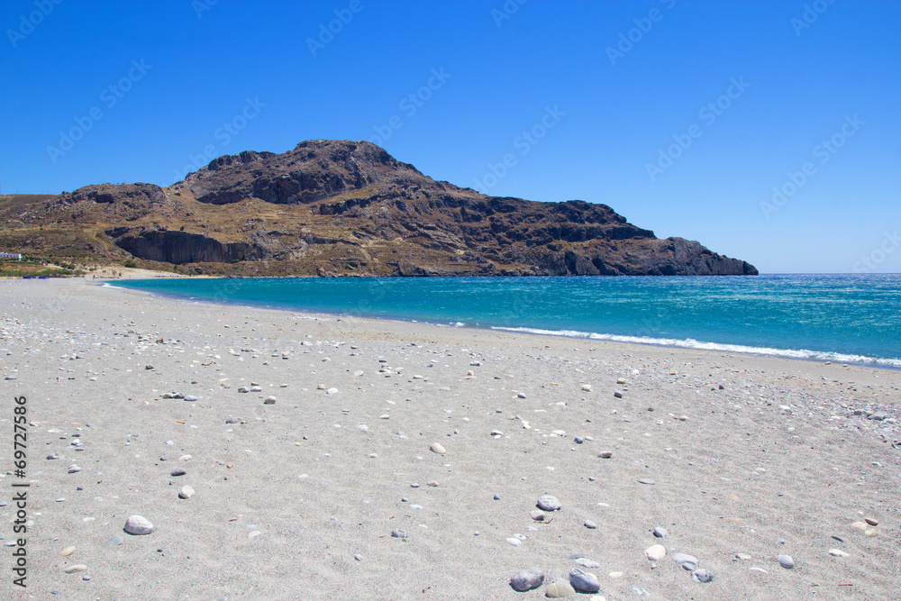 Obraz premium sandy beach with blue transparent water