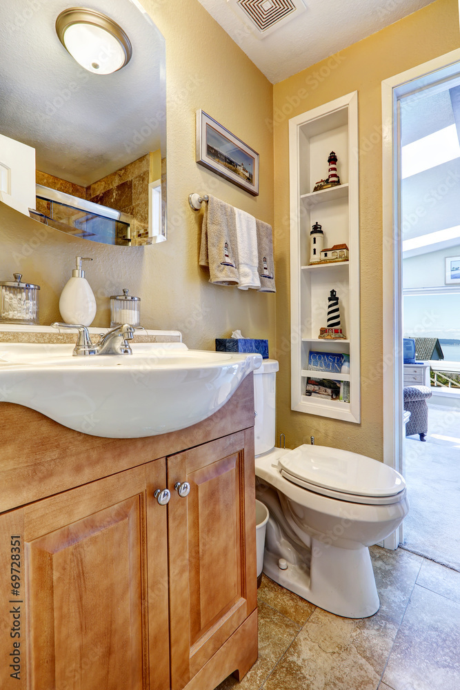 Bathroom vanity cabinet with mirror