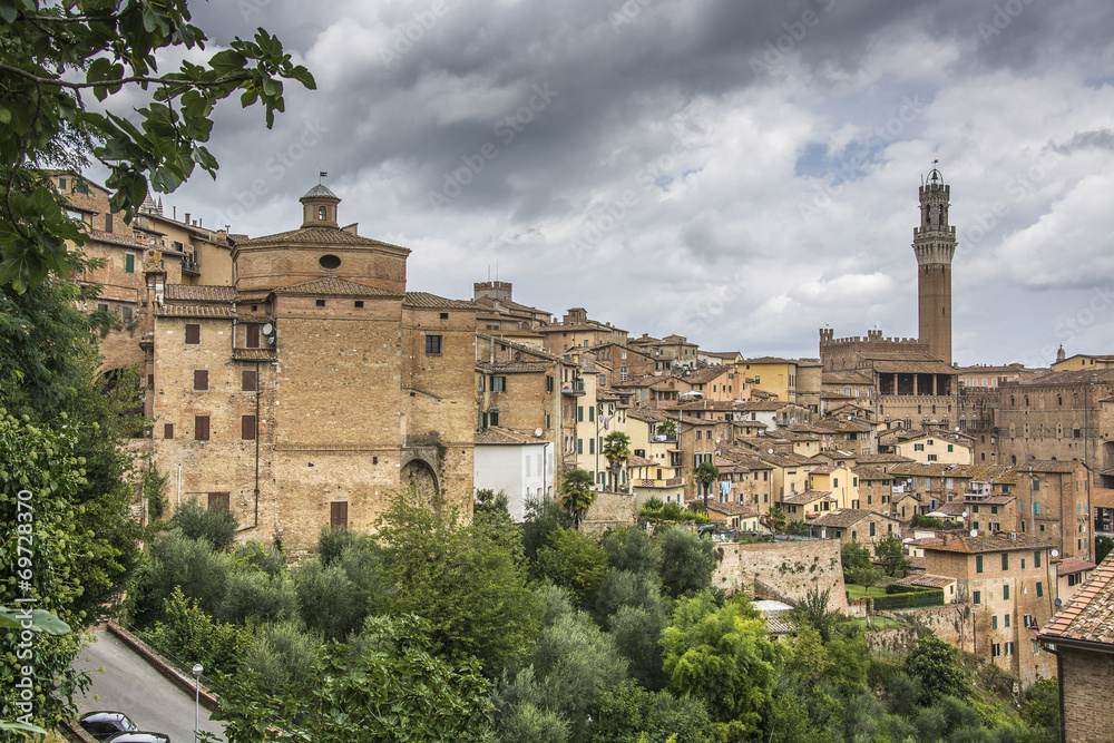Panorama di Siena, italia