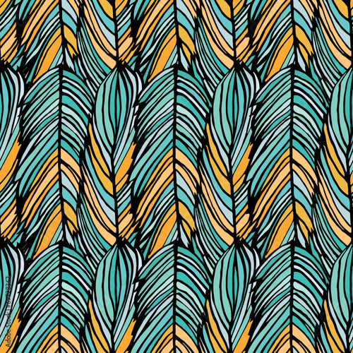 Abstract feather pattern