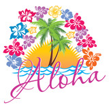 Aloha Hawaii beach travel concept