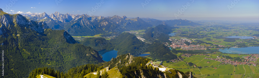 Panorama Landschaft in Bayern im Allgäu