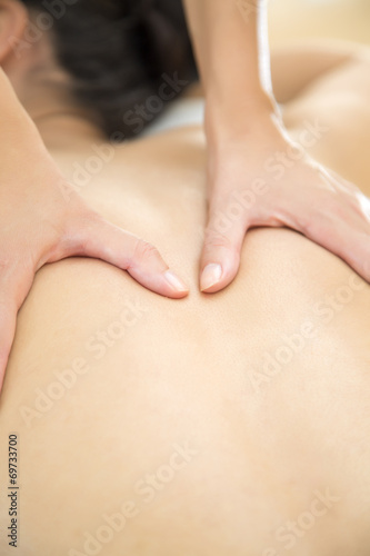 Young woman having a massage