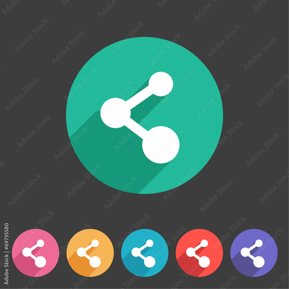 Share flat icon badge Share flat icon badge