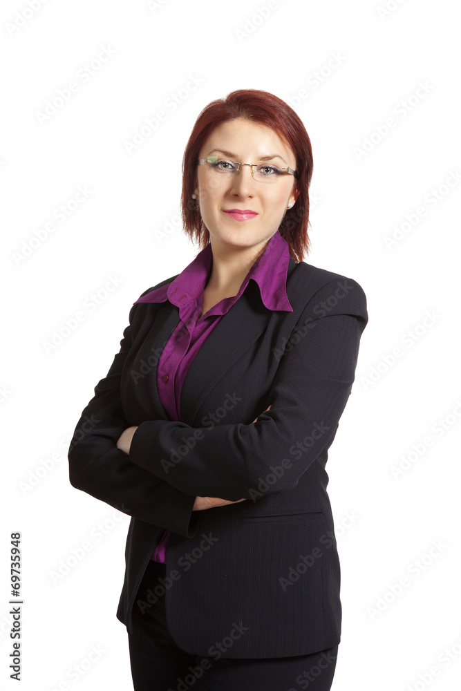 Confident Businesswoman On A White Background Confident Businesswoman On A White Background
