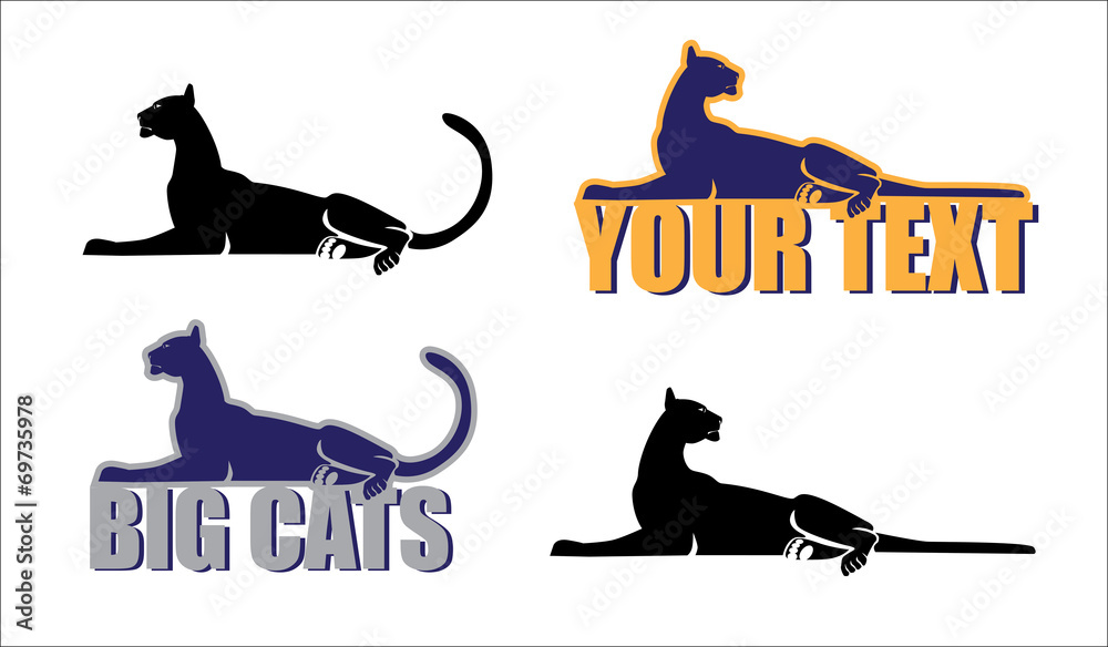 Naklejka premium big cats