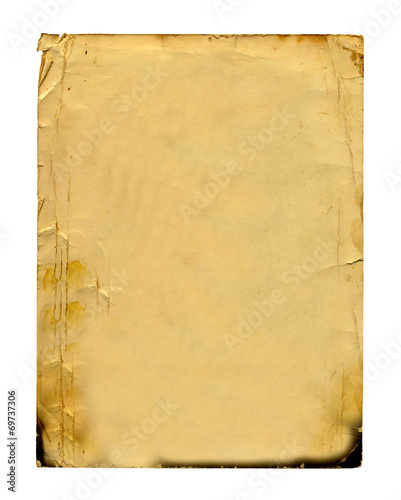 Old photo paper texture isolated on white background photo