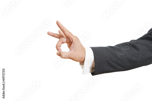 businessman hand doing fillip photo