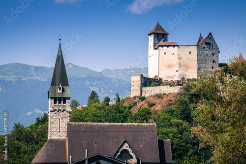 Obraz na płótnie Vaduz castle view, Lichtenstein w salonie