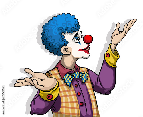 Colorful happy clown