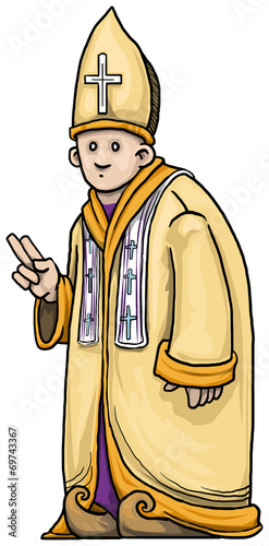 Holy pope like man, giving a blessing