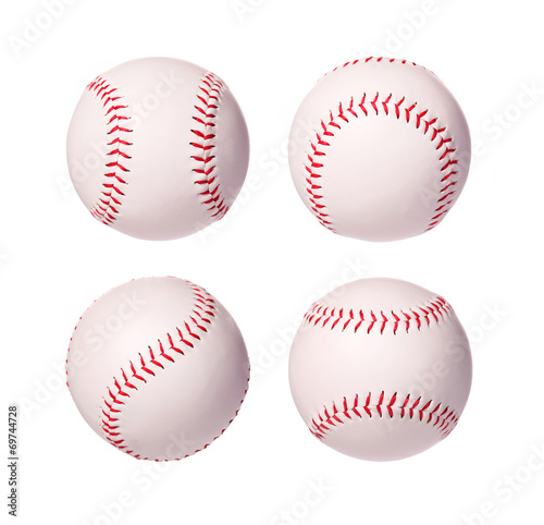 Baseball Balls Collection isolated