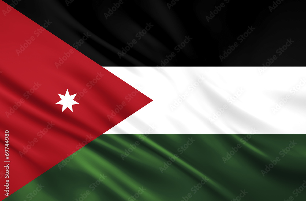 The National Flag of Jordan The National Flag of Jordan