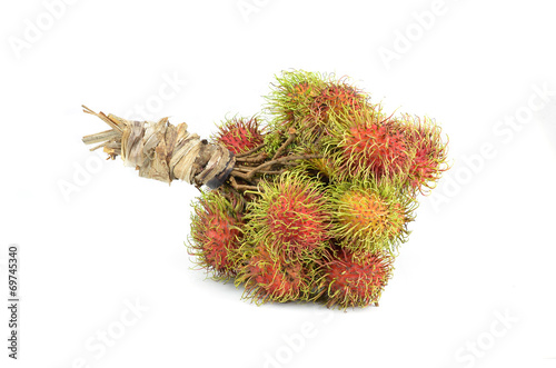 rambutan sweet delicious fruit isolated on white background