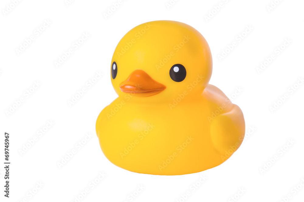 Yellow rubber duck, isolated on white background Yellow rubber duck, isolated on white background