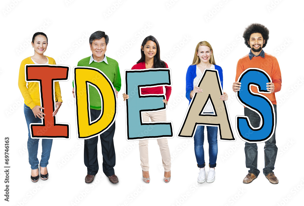 Multiethnic Group of People with Ideas Concept Multiethnic Group of People with Ideas Concept