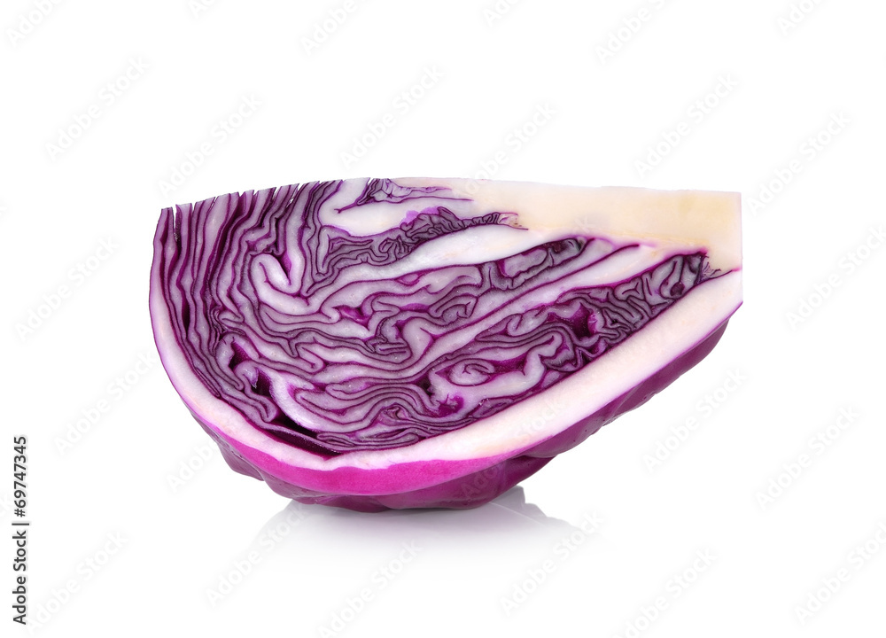 sliced red cabbage isolated on white sliced red cabbage isolated on white