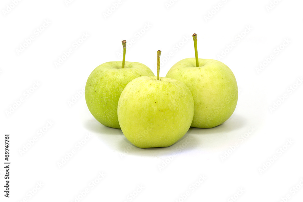 Green apple isolated on a white background Green apple isolated on a white background