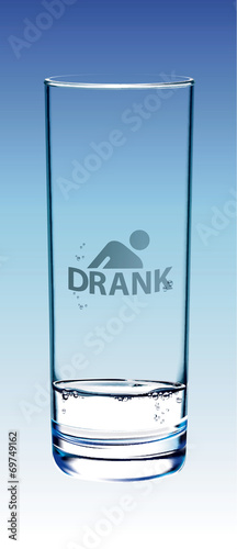 "Drank" symbol on the glass