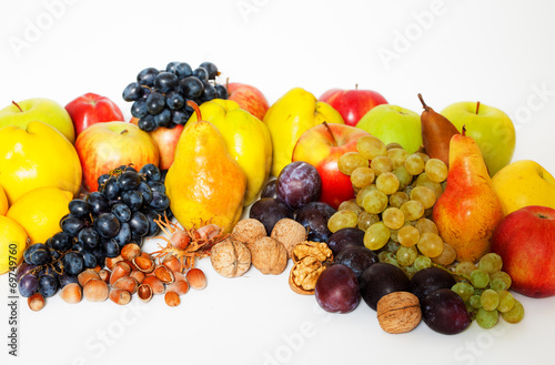 Assorted fresh  ripe fruits