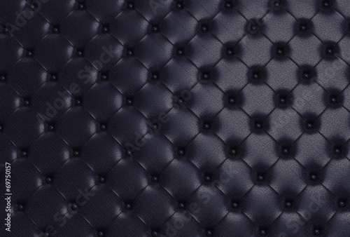 the black texture of the skin quilted sofa