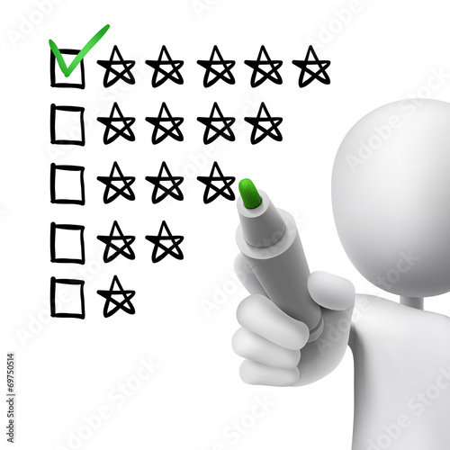 voting five stars by 3d man