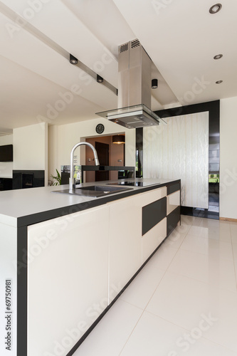 Luxurious kitchen in modern flat