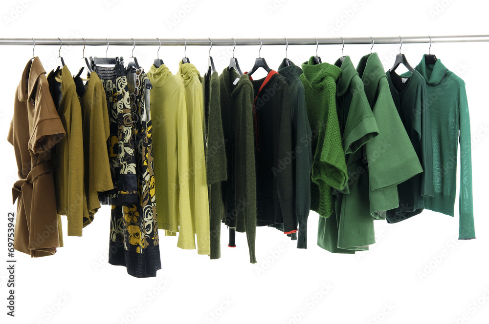 Colorful Clothing Rack Display