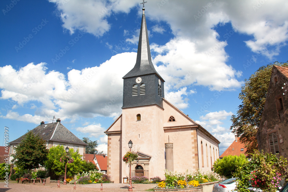 Eglise Saint Etienne de Wangen dans le Bas Rhin, Alsace