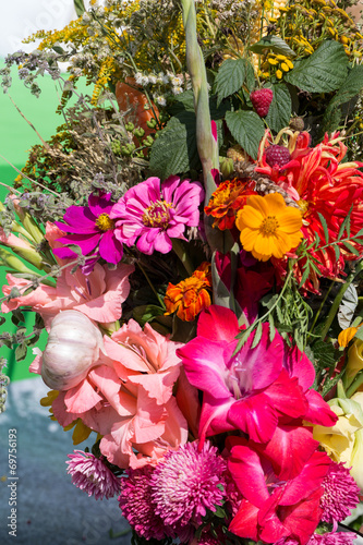 Fototapeta Naklejka Na Ścianę i Meble -  beautiful bouquets of flowers and herbs