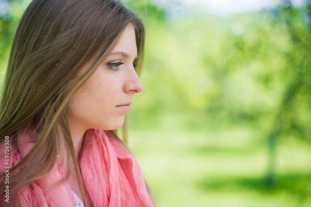 Young girl's portrait in a summer day Young girl's portrait in a summer day