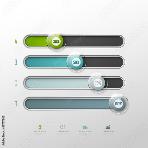 Vector chart template in modern style.