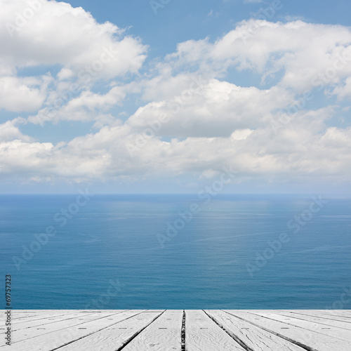 sea and desk table