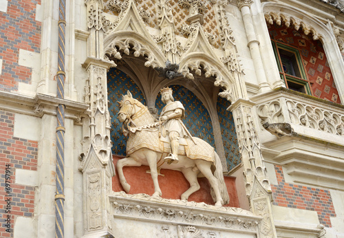 Chateaux, Schloss und historischer skulptur, Blois, Frakreich photo