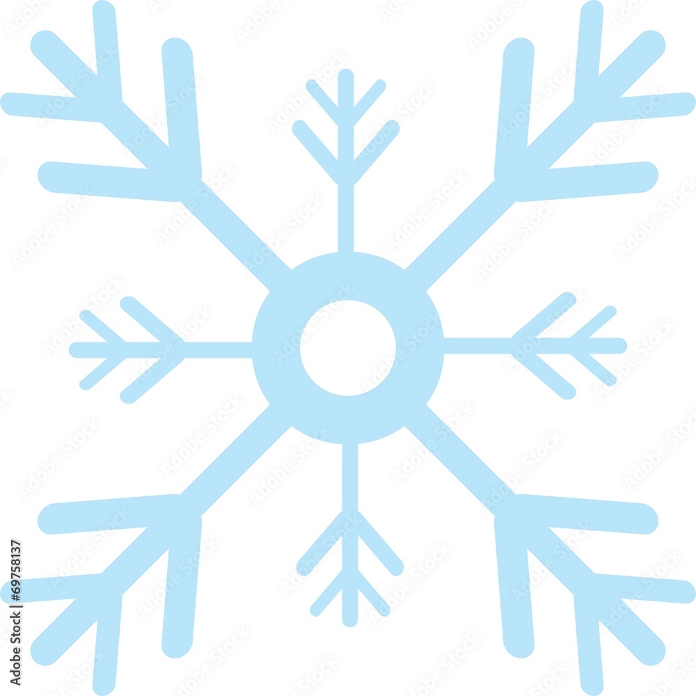 Digitally generated blue snow flake Digitally generated blue snow flake