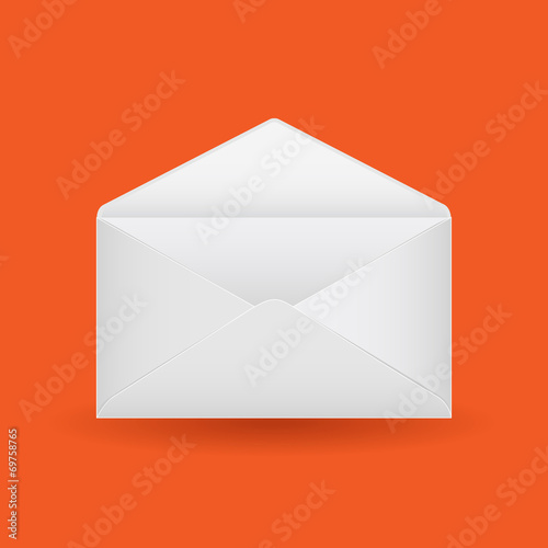 Vector empty envelope on background