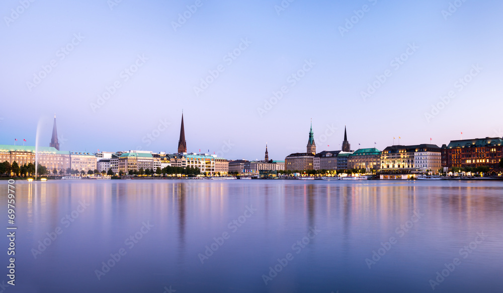 Fototapeta premium Hamburg Alster view Panorama