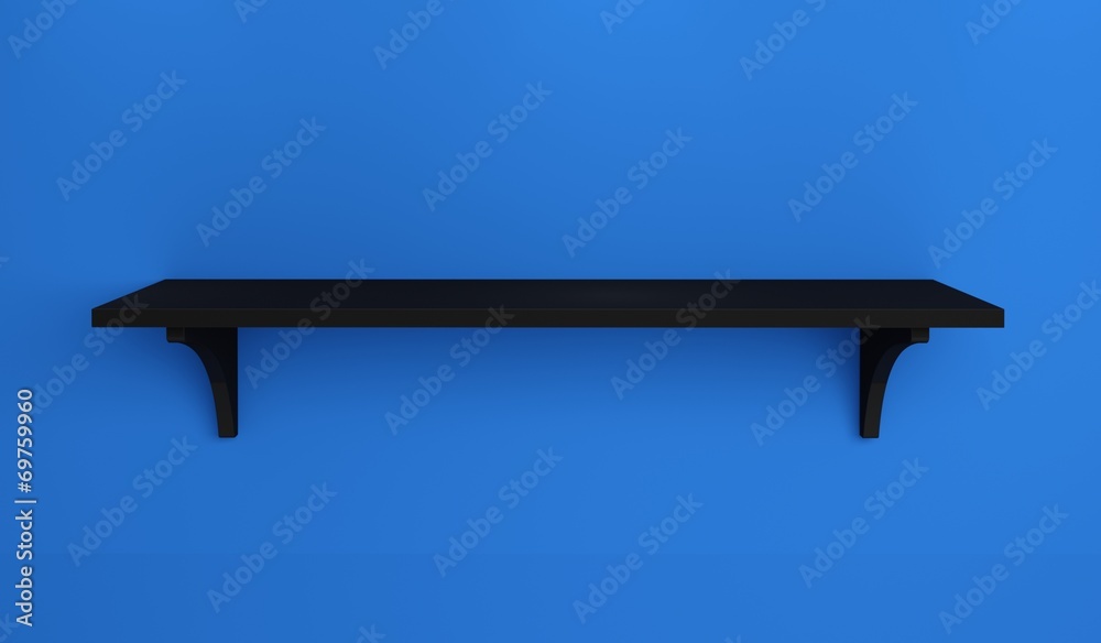 Simple shelves on a wall.