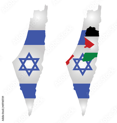 Flag of Israel and Palestine