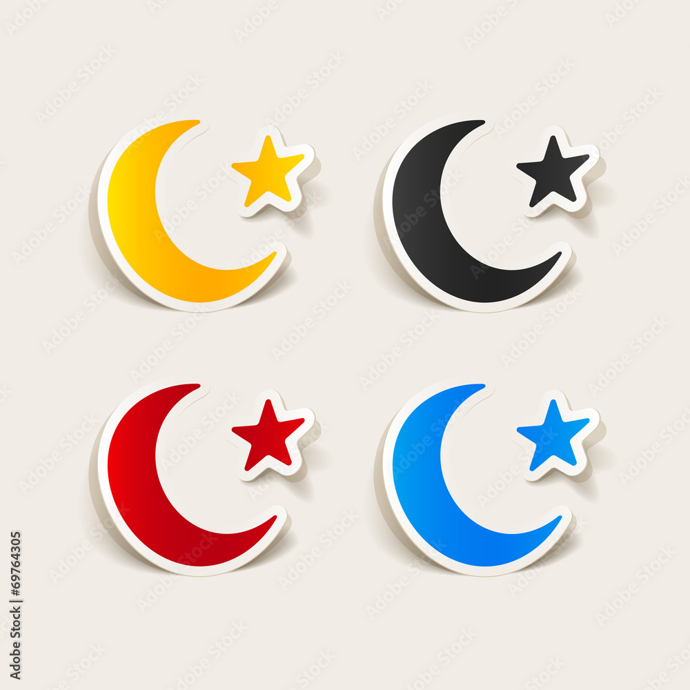 realistic design element: moon