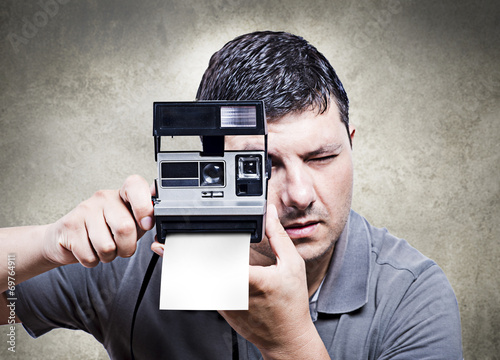 Shooting with a polaroid