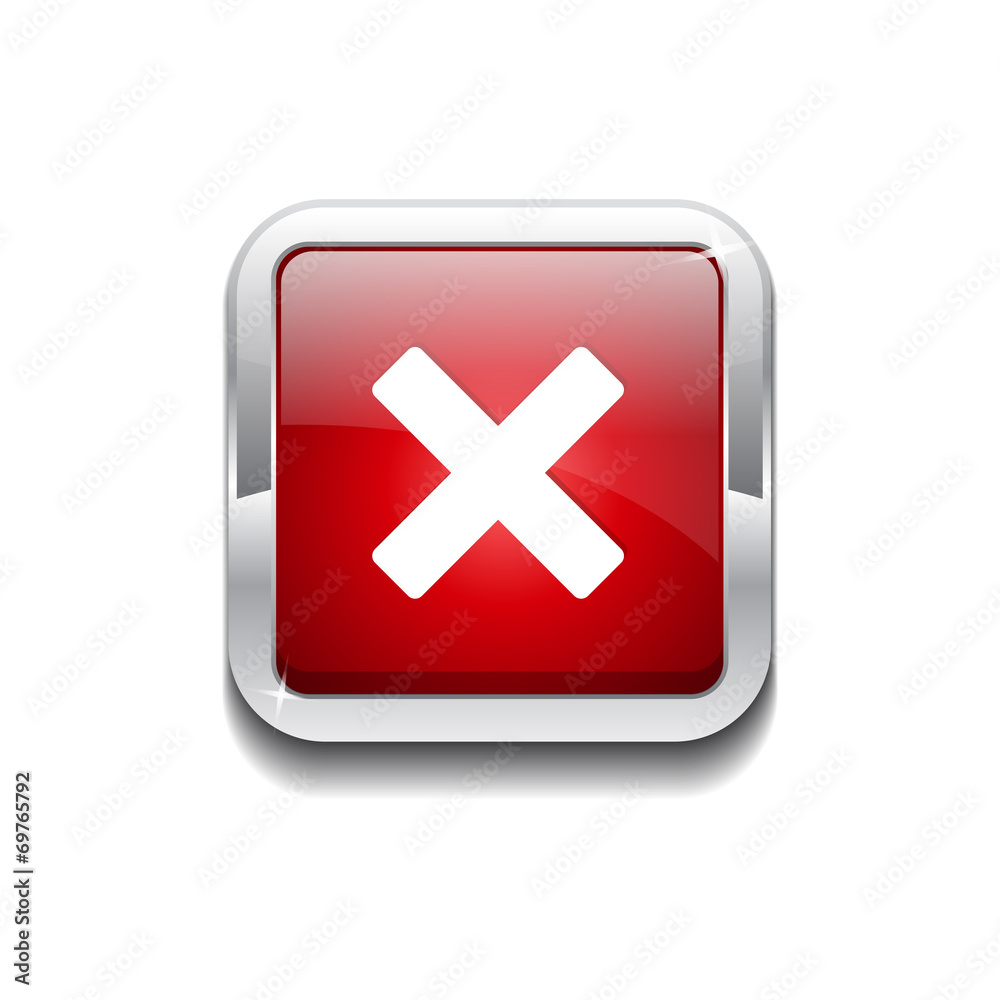 Cross Rounded Rectangular Red Vector Web Button Icon Cross Rounded Rectangular Red Vector Web Button Icon